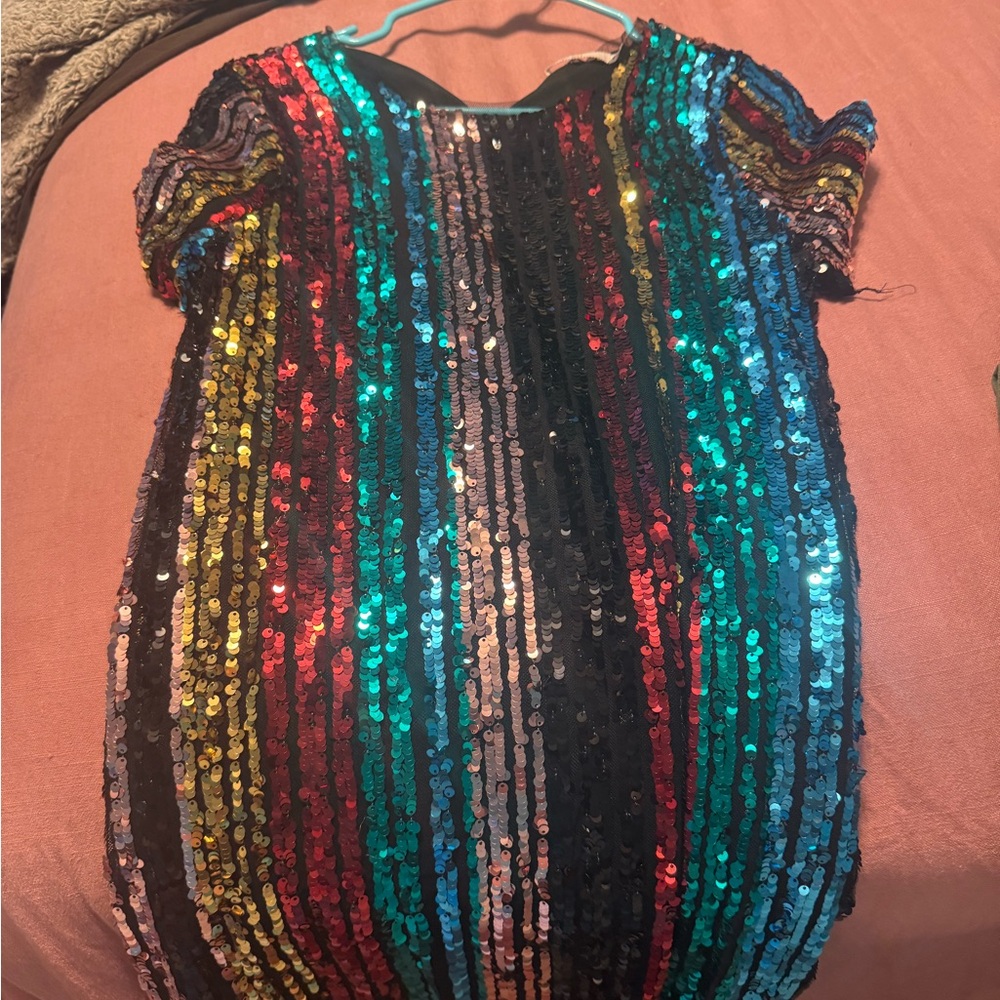 Multicolor Sequin Dress